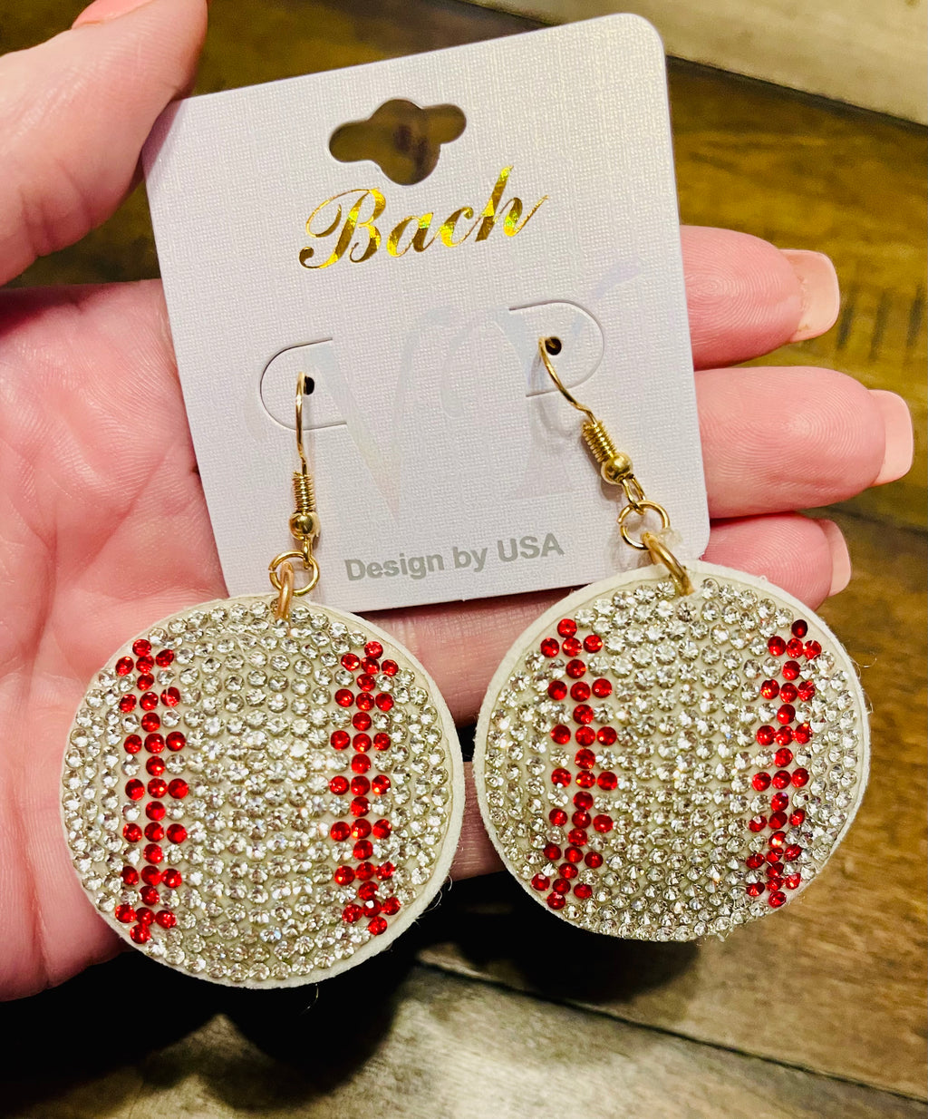 Sparkle Baseball Dangle earrings