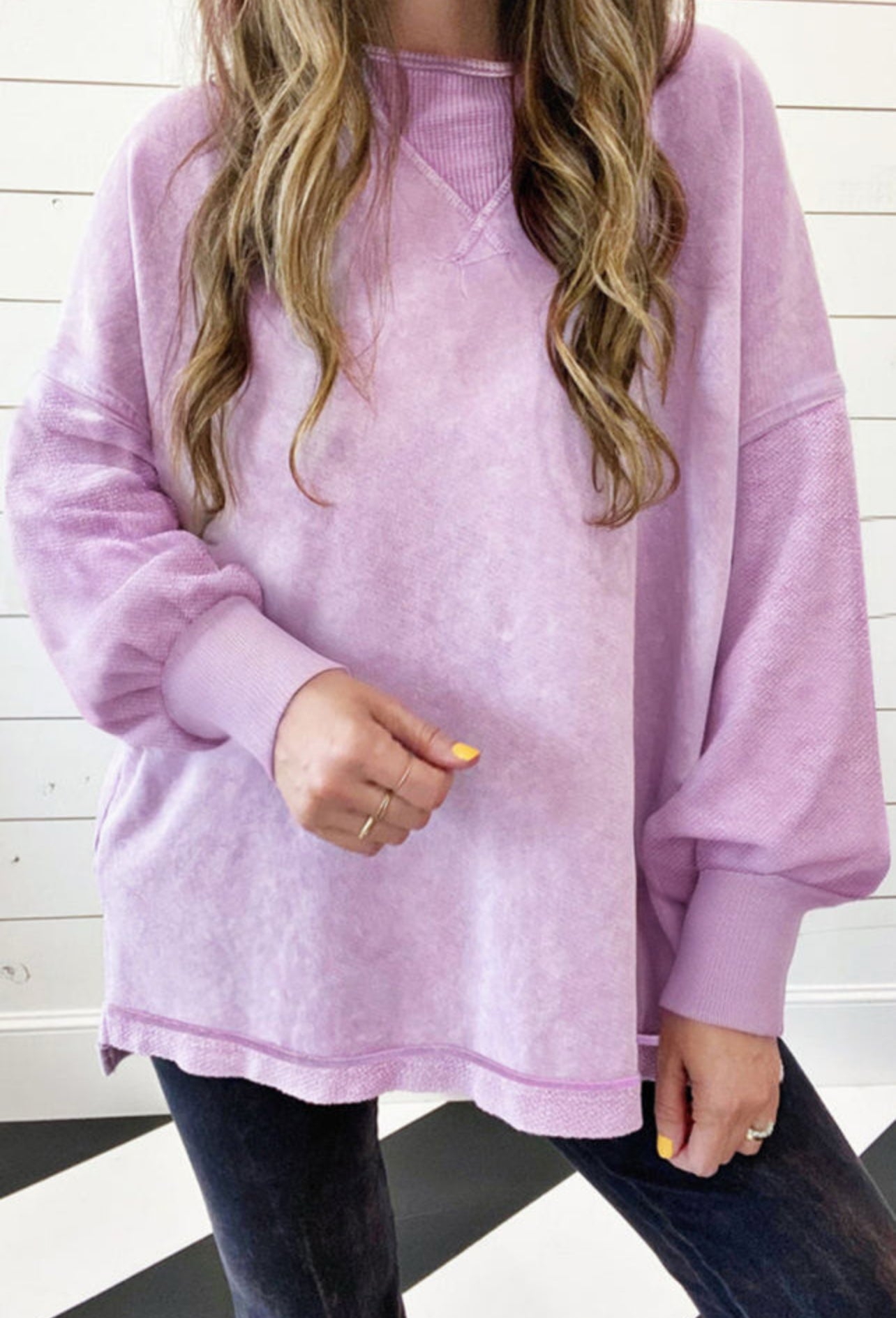 Oversized Acid washed top