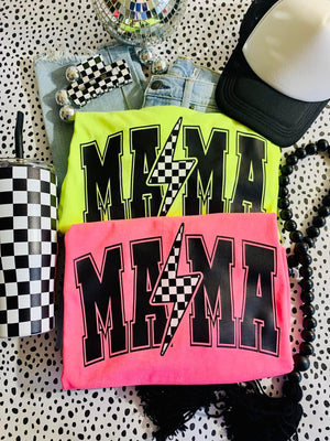 Neon Yellow Mama tee