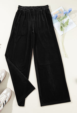 Black Velvet Pants