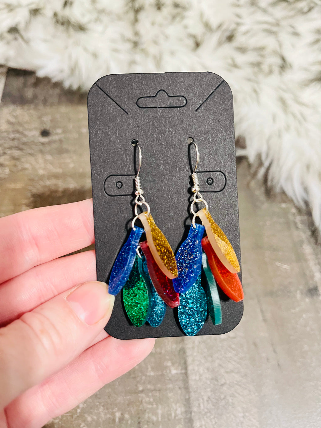 Christmas Light Bulb Earrings