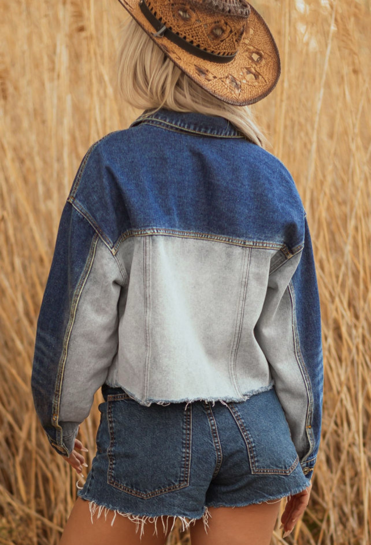 Colorblock Denim Jacket