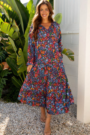 Tassel Tie Vneck Maxi