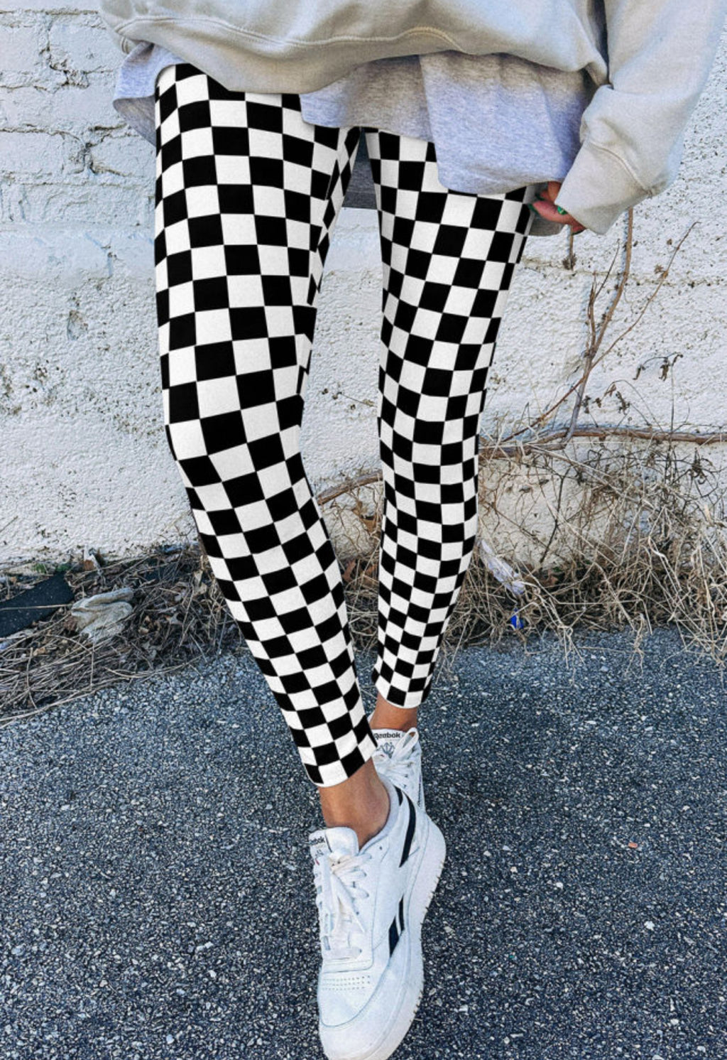 Checkered Skinny Leggings