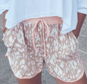 Khaki Animal Print shorts