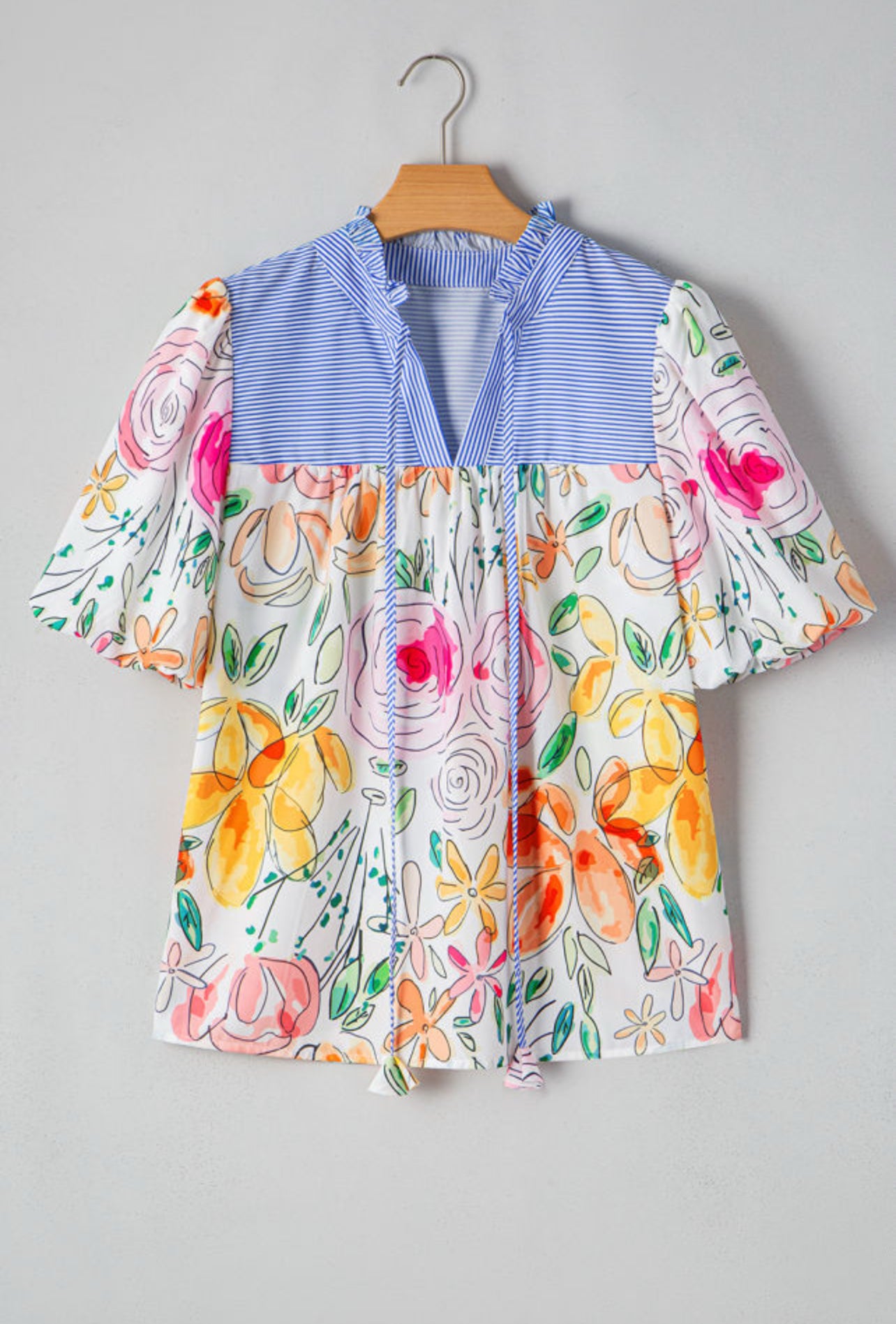 Floral Tassle Top