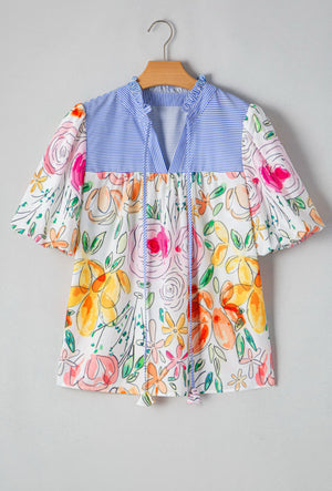 Floral Tassle Top