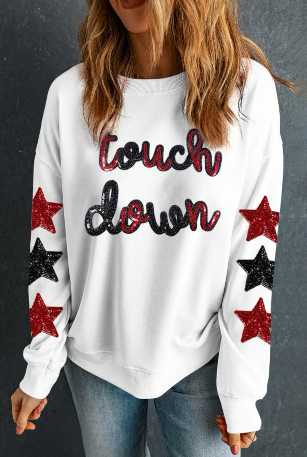 Sequin Touchdown Pullover