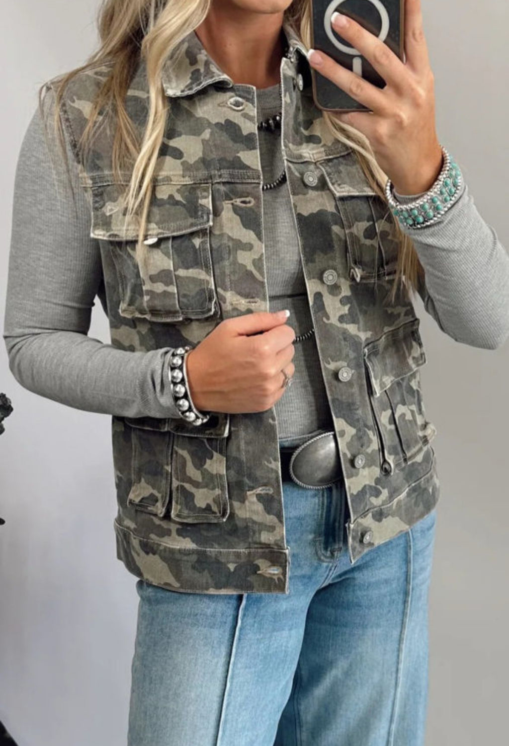 Camouflage Vest With Pockets
