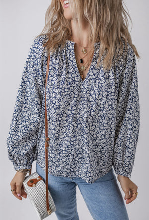 Floral Puff Sleeve Blouse