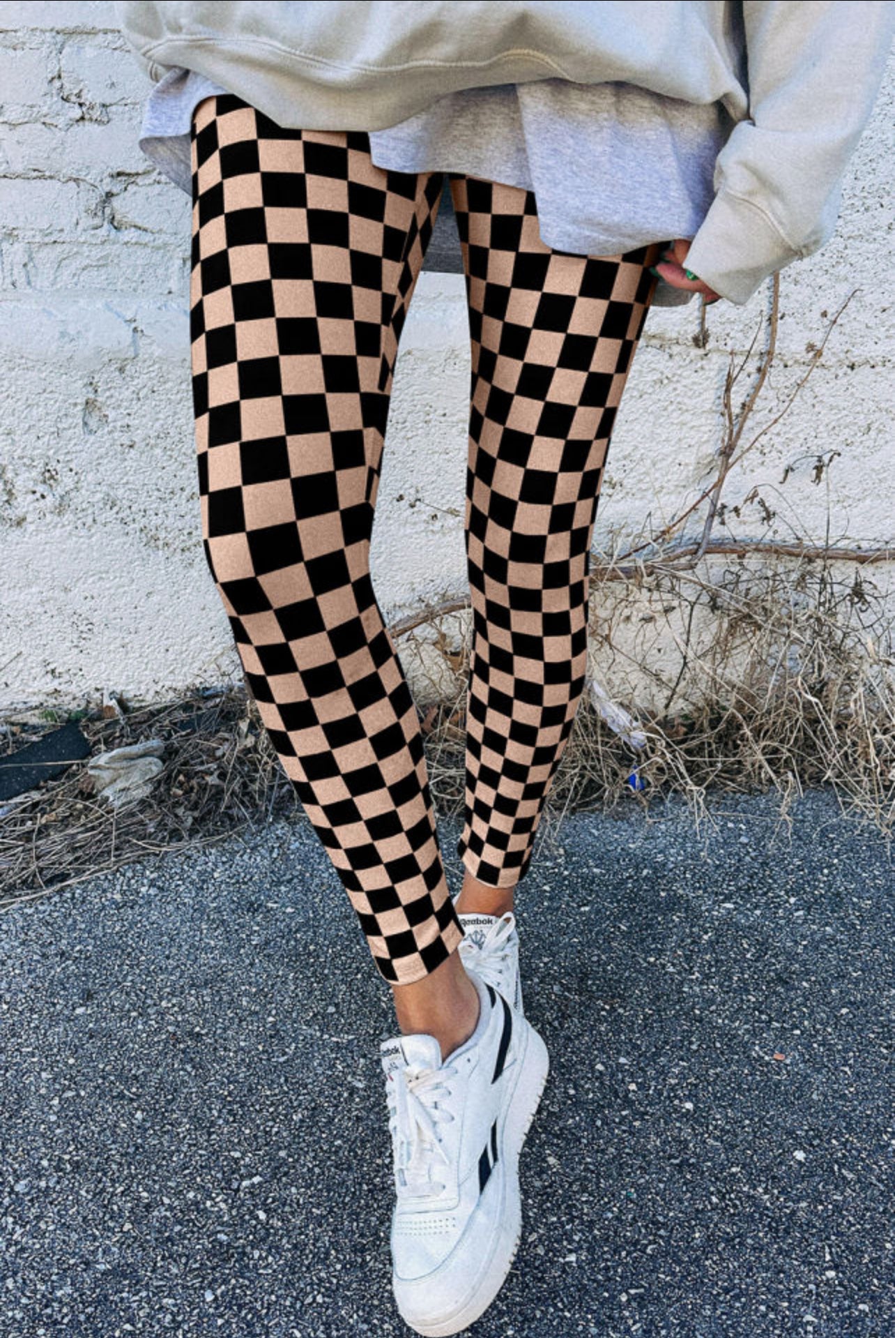 Checkered Skinny Leggings