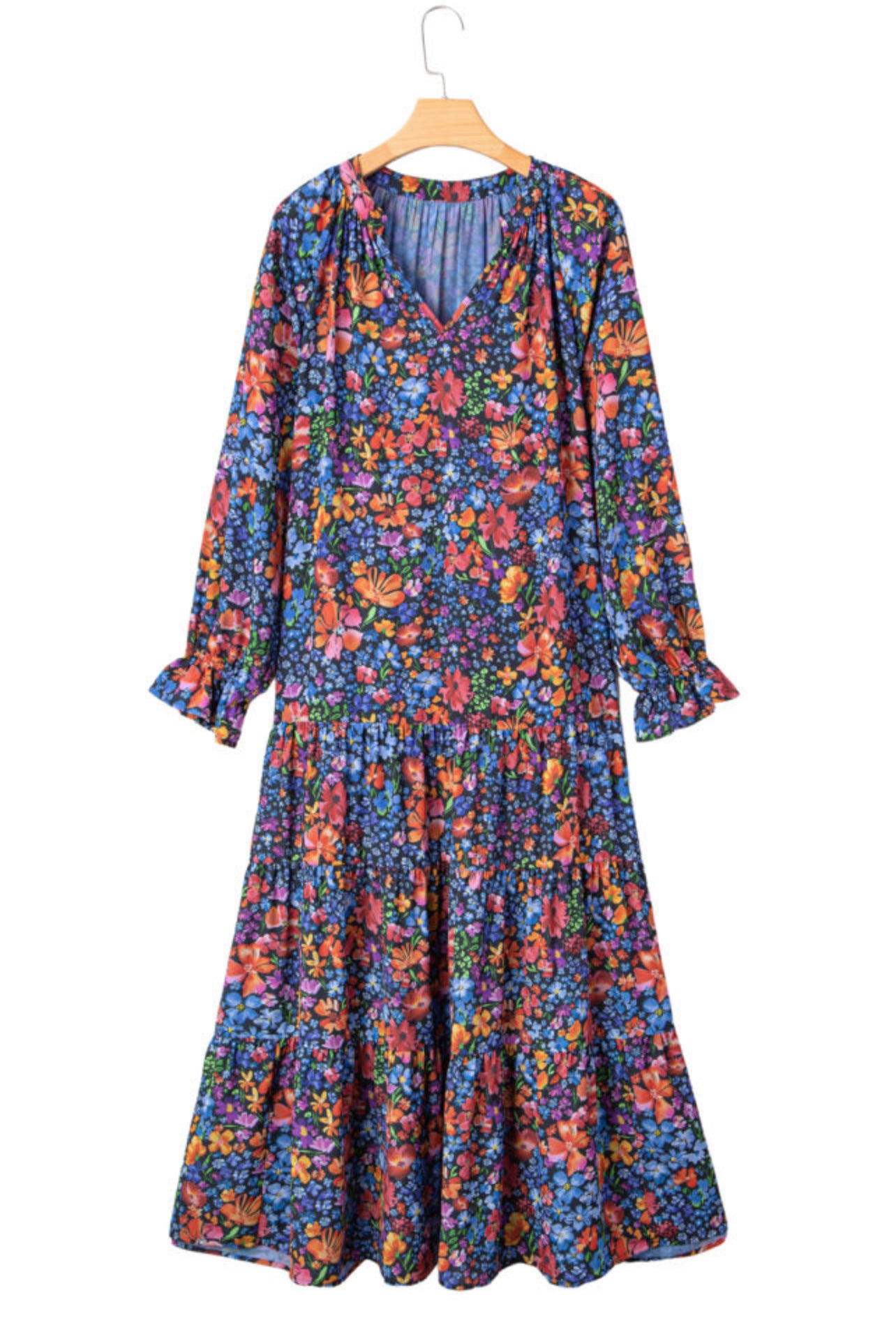 Tassel Tie Vneck Maxi
