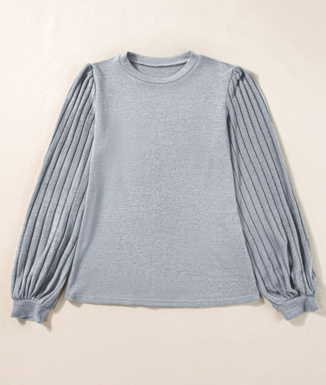 Grey Bishop Sleeve Blouse