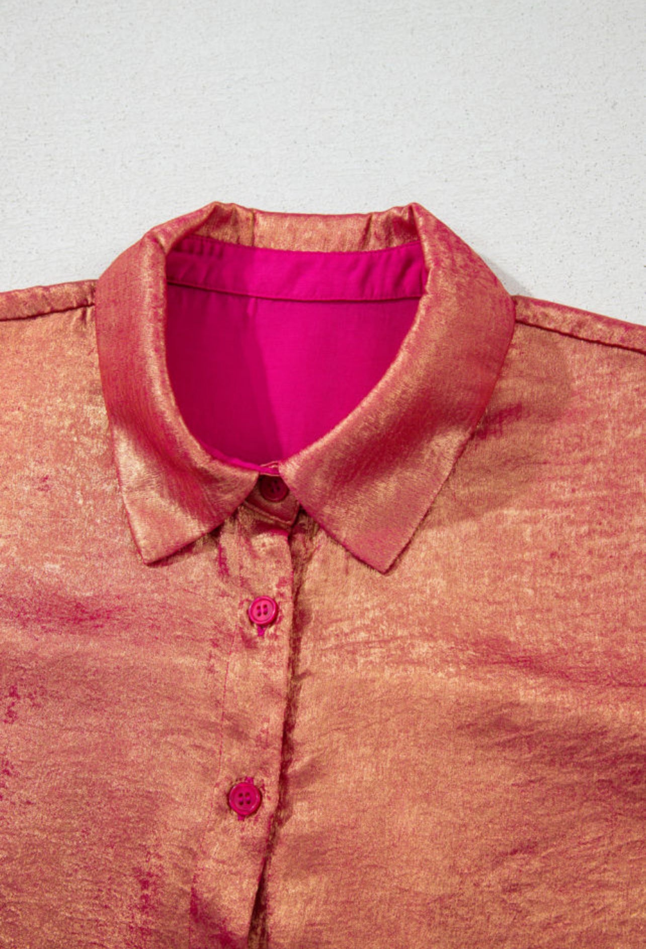 Metallic Button Down Shirt