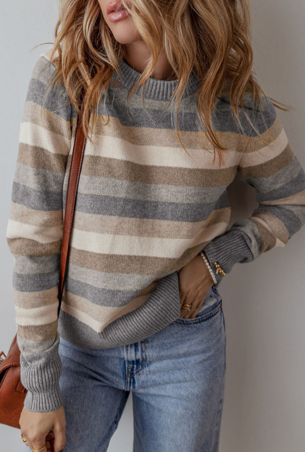 Neutral Striped Sweater