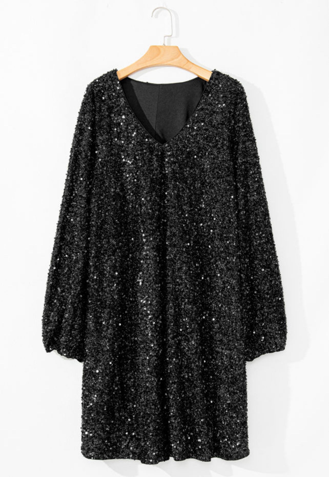 Sequin Bubble Sleeve Dress