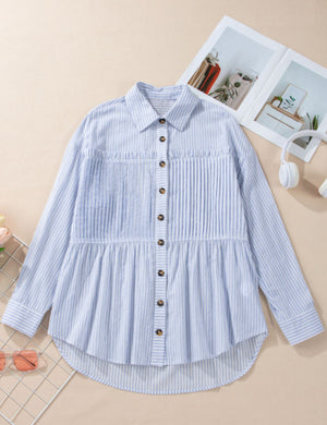 Blue Stripe Button Up Shirt
