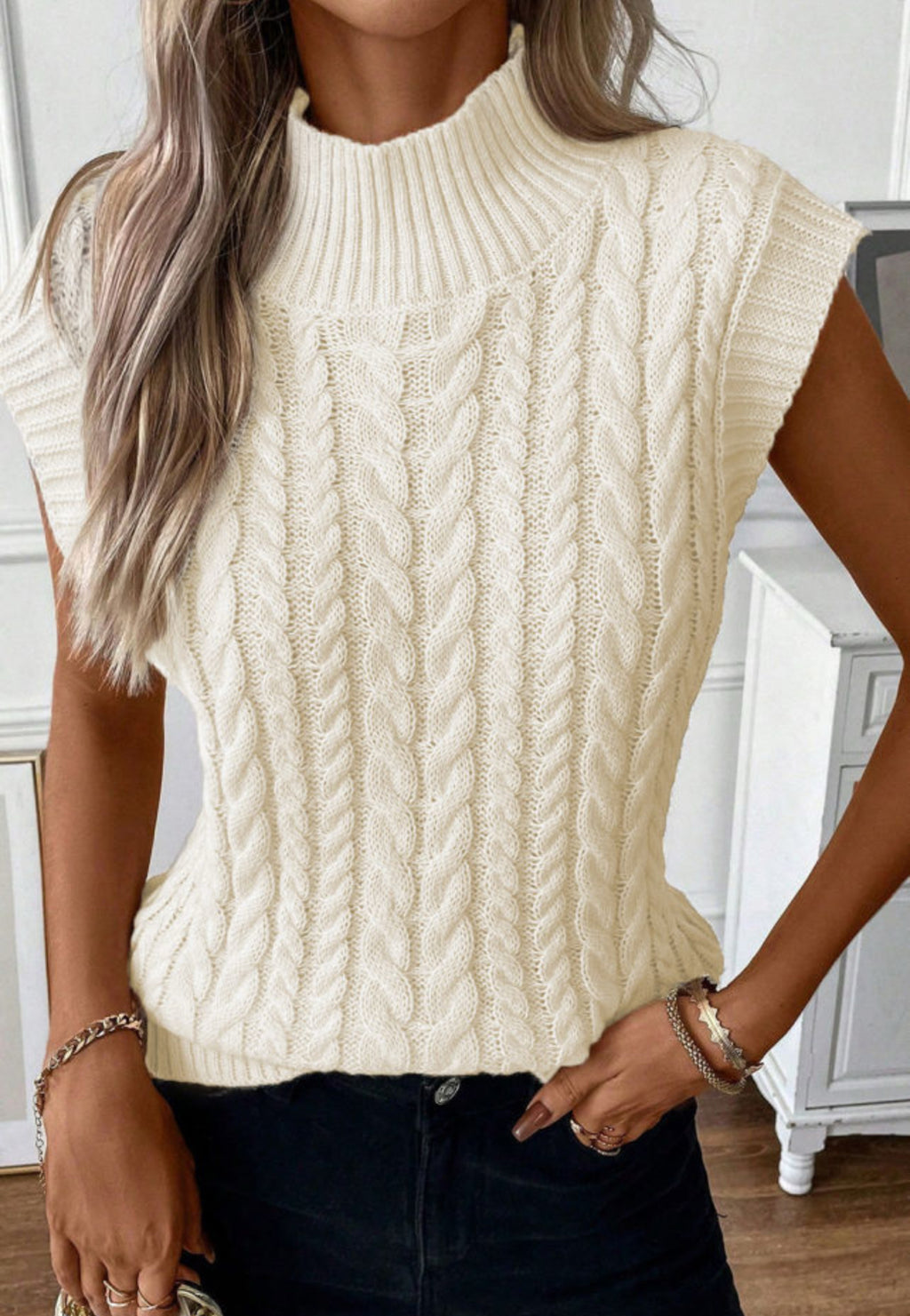 Oatmeal Cable knit Sweater