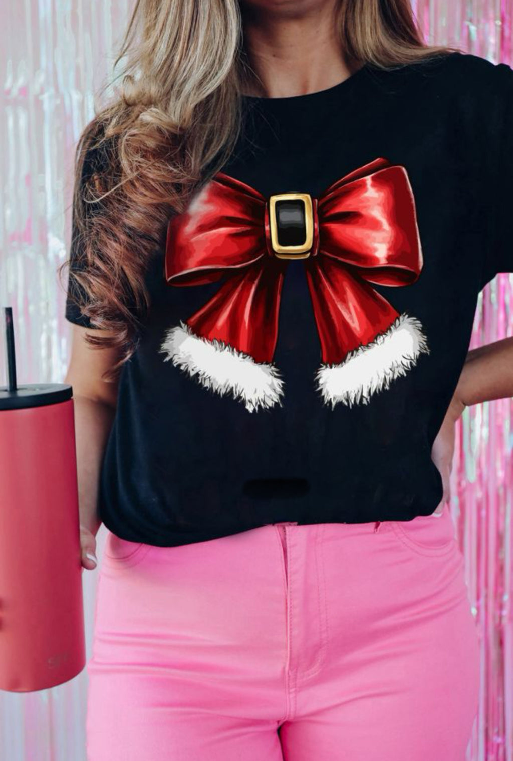 Santa Bow Tshirt