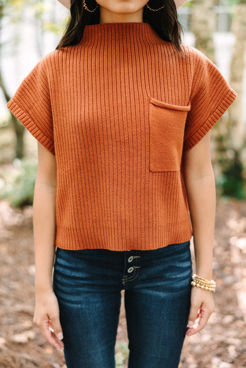 Gold Flame Pocket Sweater