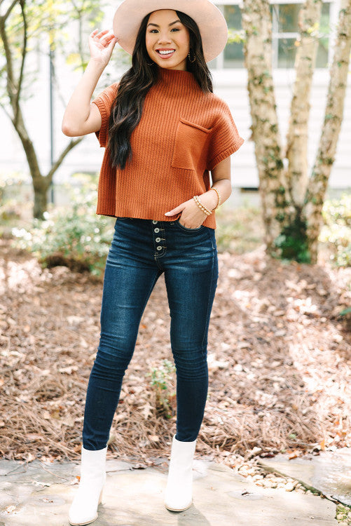 Gold Flame Pocket Sweater