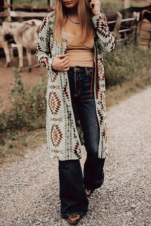 Long Aztec Cardigan