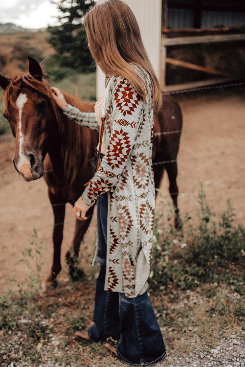 Long Aztec Cardigan