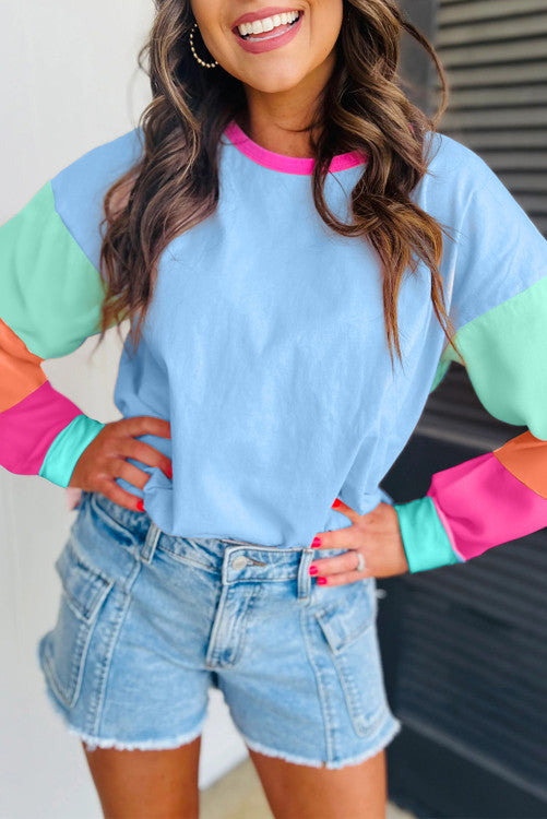 Neon Colorblock Blouse