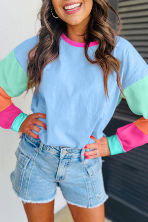 Neon Colorblock Blouse