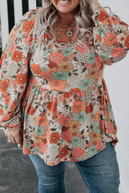 Floral Peplum Blouse