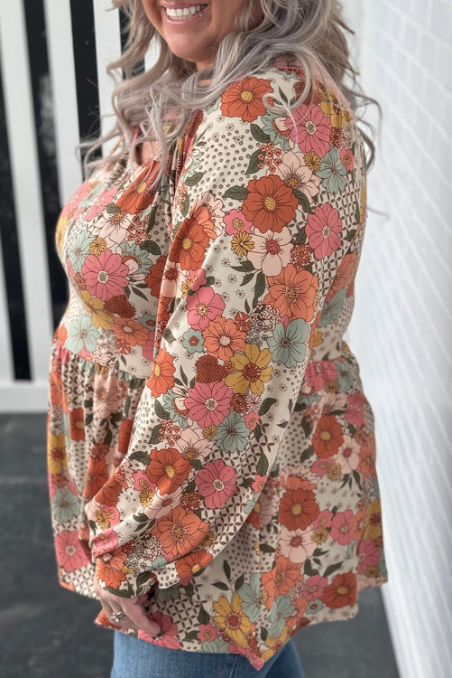 Floral Peplum Blouse