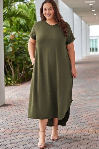 Olive maxi dress