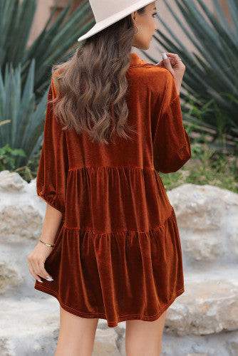 Velvet Baby Doll Tunic