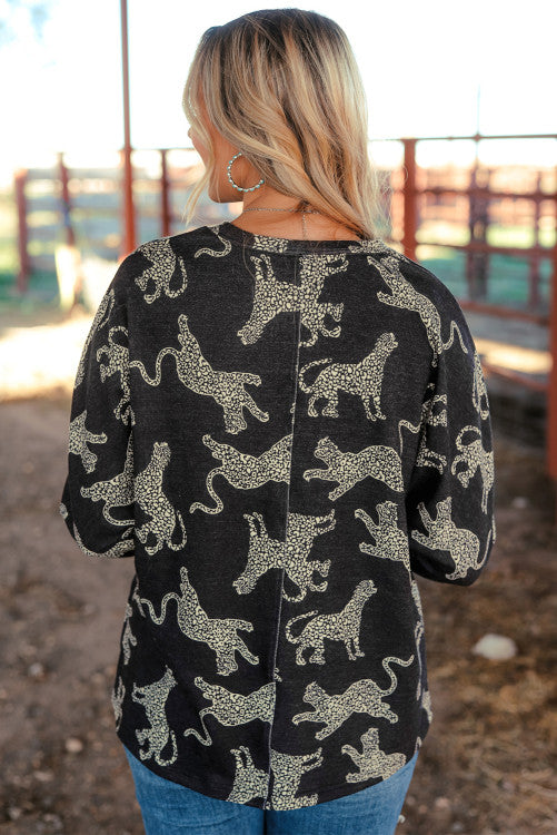 Cheetah Long Sleeve Top