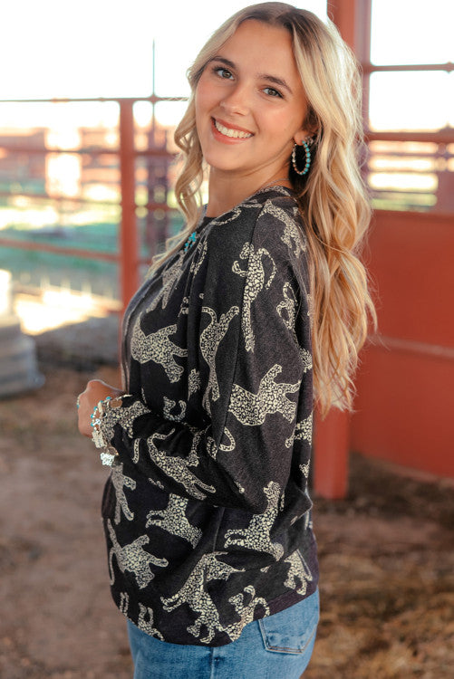 Cheetah Long Sleeve Top