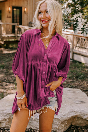 Velvet Baby Doll Tunic