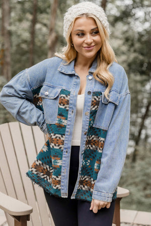 Denim Aztec Jacket