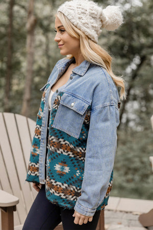 Denim Aztec Jacket