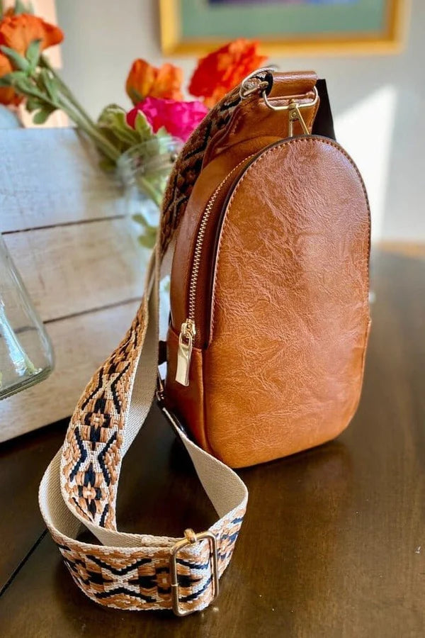 Camel Sling Bag with Guitar Strap