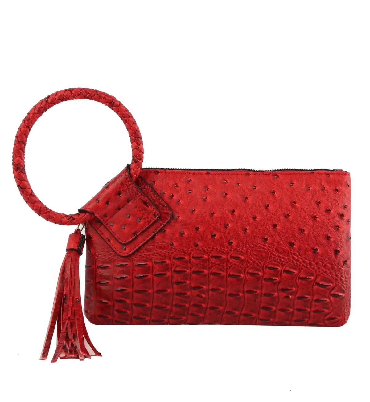 Faux Croc Wristlet