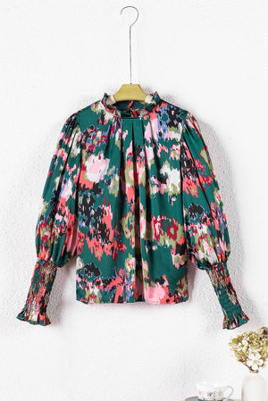 Abstract Floral Blouse