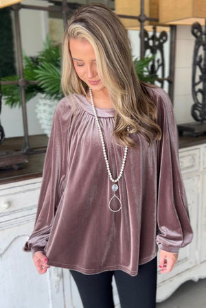 Rose Velvet Blouse