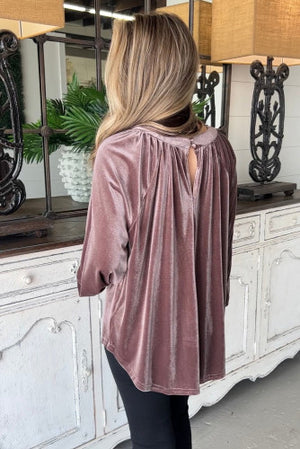 Rose Velvet Blouse