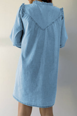 Chambray Button Dress