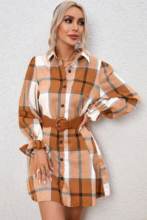 Plaid Button Down Dress